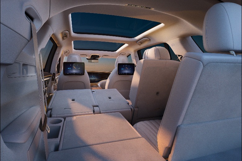 Mercedes-Benz EQS SUV rear interior