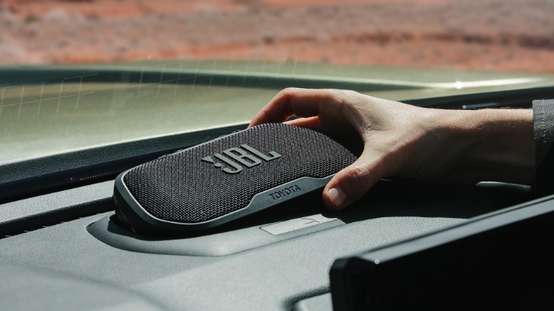 toyota tacoma JBL bluetooth speaker compartment