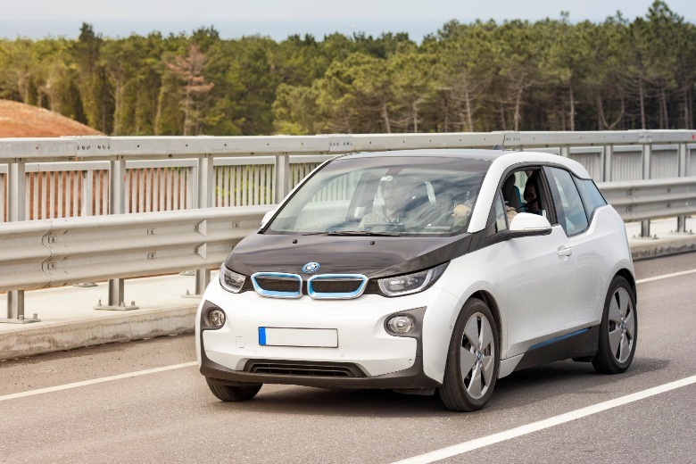 BMW i3 on road