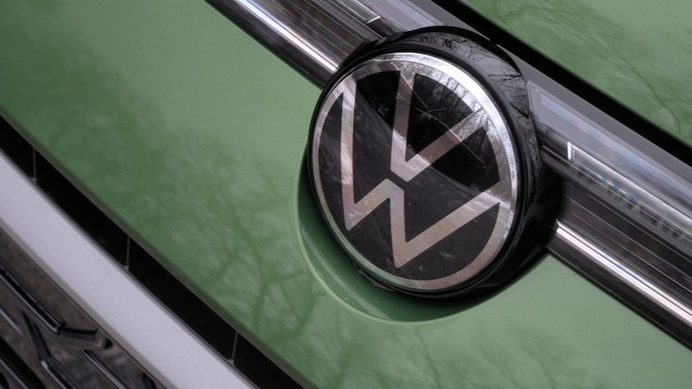 VW badge close-up