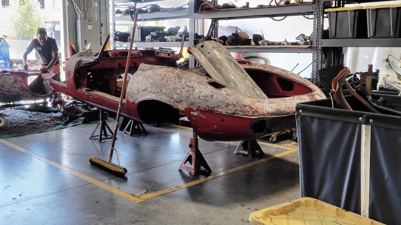 Stripped-down E-Type body