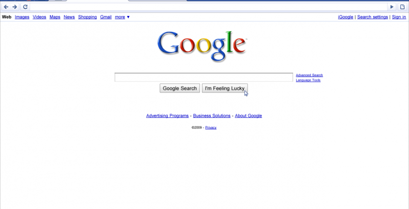 google chrome os 2009