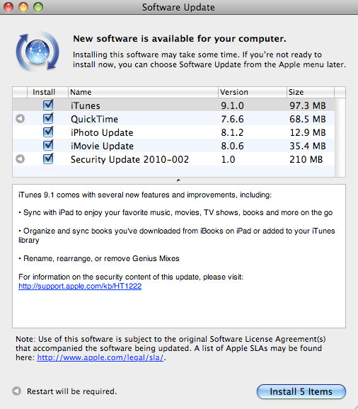 software update apple