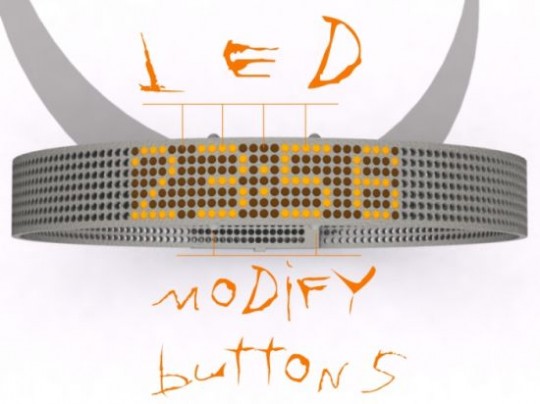 dot led bracelet watch