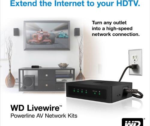 wd livewire powerline av network kit
