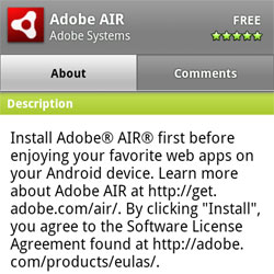 Adobe Air For Android Arrives In Android Market - Slashgear