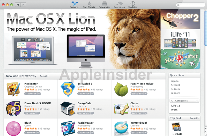 for mac os x lion dvd games