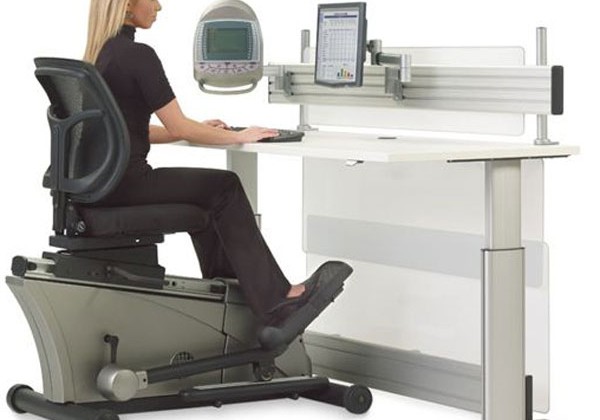 Elliptical Machine Office Desk Makes You Workout While You Work