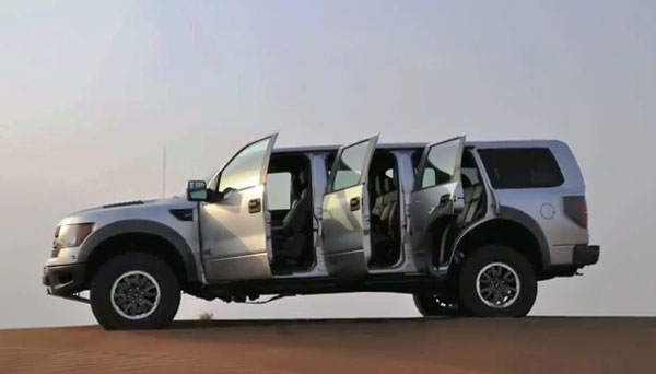 Ford Raptor Limo Spied In Uae Has Six Doors Slashgear