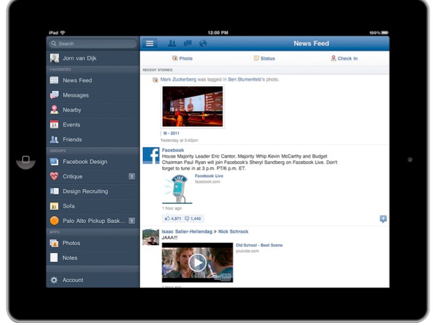 Facebook Ipad App Finally Launches Today Iphone App Gets Updated Slashgear