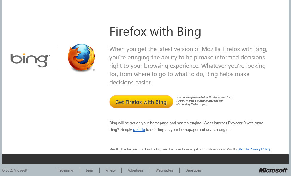 Firefox keeps defaulting to bing