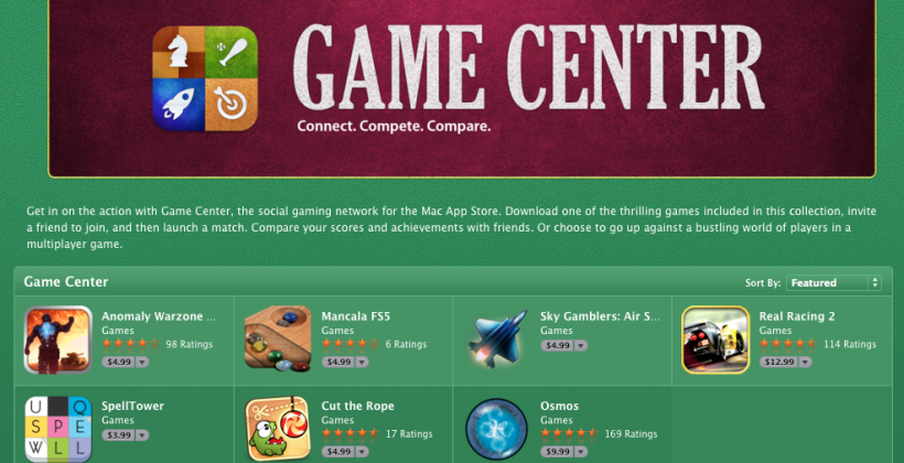 games for mac itunes