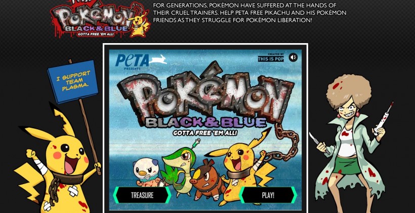 Peta Releases Pokémon Black And Blue To Raise Awareness Of