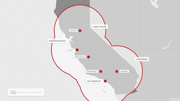 Tesla Unveils Six Supercharger Stations In California Slashgear