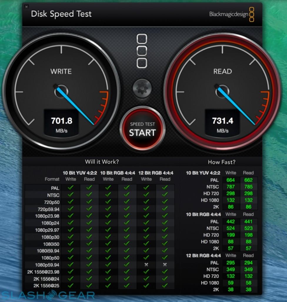 blackmagic disk speed test macbook pro