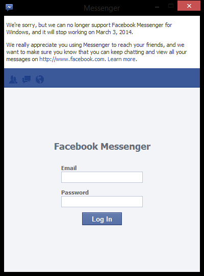 facebook messenger for windows