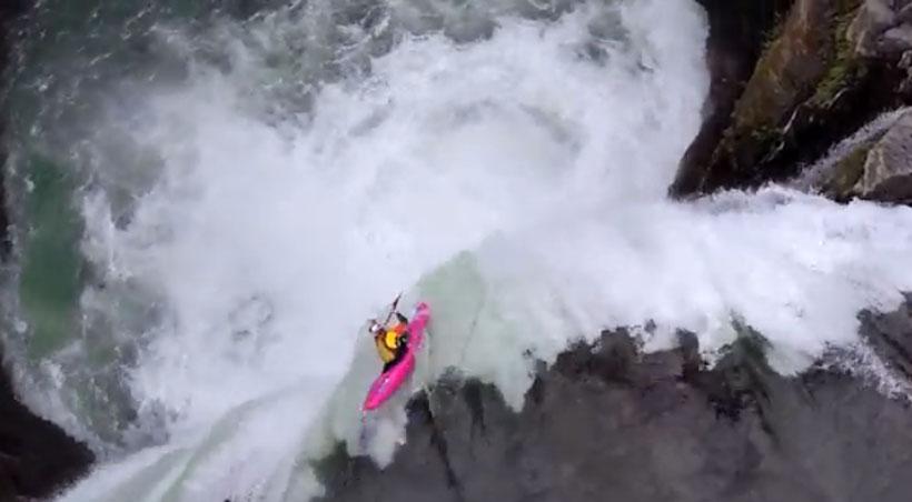 GoPro and an insane kayaker paddle down a 60-foot waterfall - SlashGear