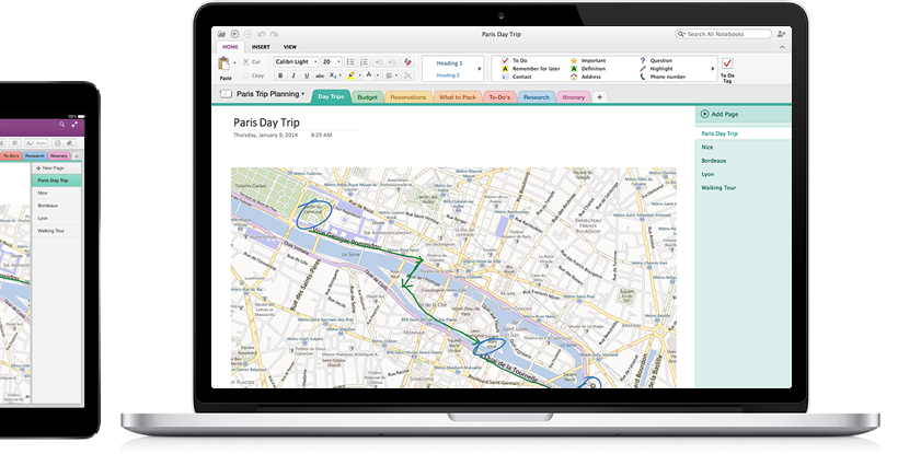 onenote for mac drawing tools