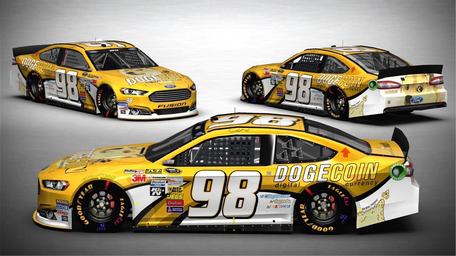 Dogecoin NASCAR Ford Fusion Makes Debut In Photos - SlashGear