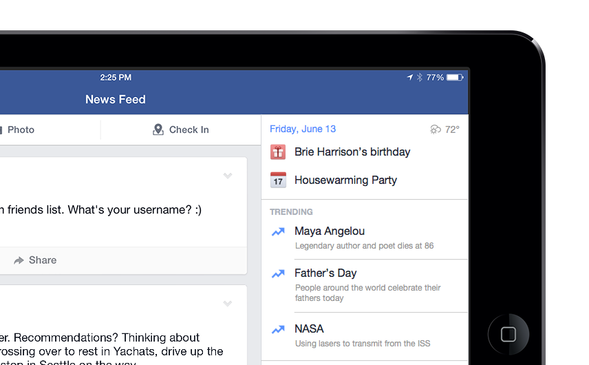 facebook app not working on ipad pro