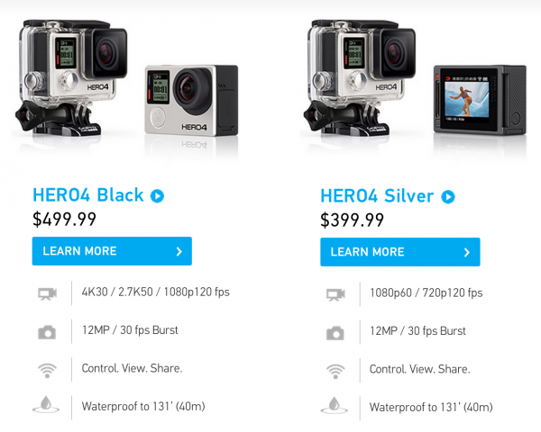 Gopro Hero4 Revealed With 4k Recording Slashgear