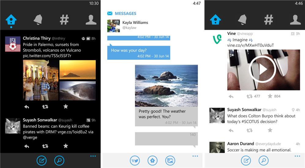 twitter client for windows phone