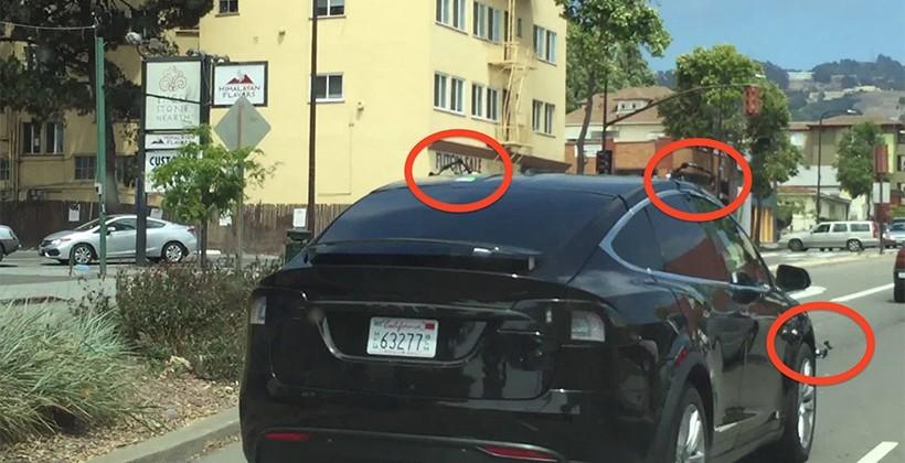 Tesla Model X Prototype Spied In California With Strange