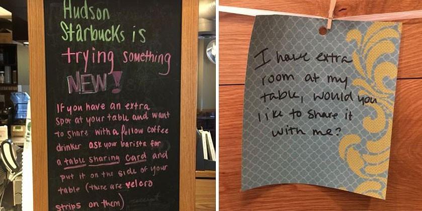 Starbucks Going Retro With "table Sharing Signs" - SlashGear