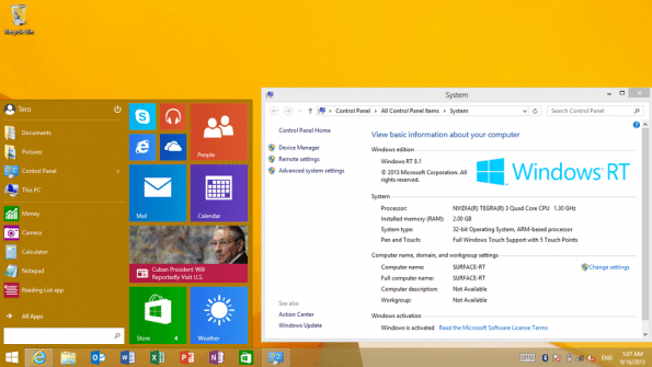 Windows Rt Finally Gets Its Windows 10 Start Menu Slashgear