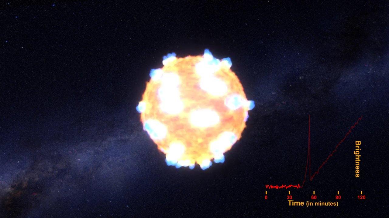 Flash of a dying star 