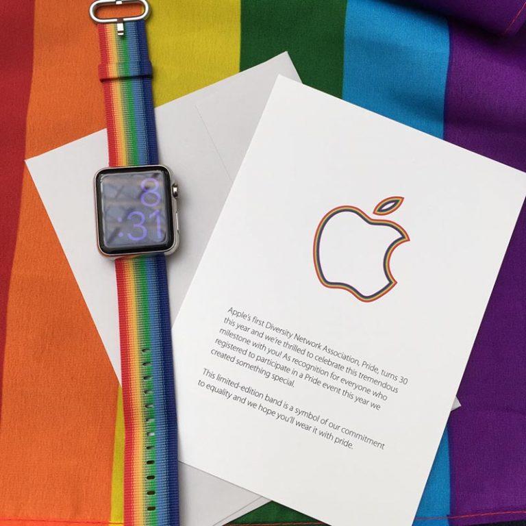 Apple gave employees rainbow Apple Watch bands for Pride