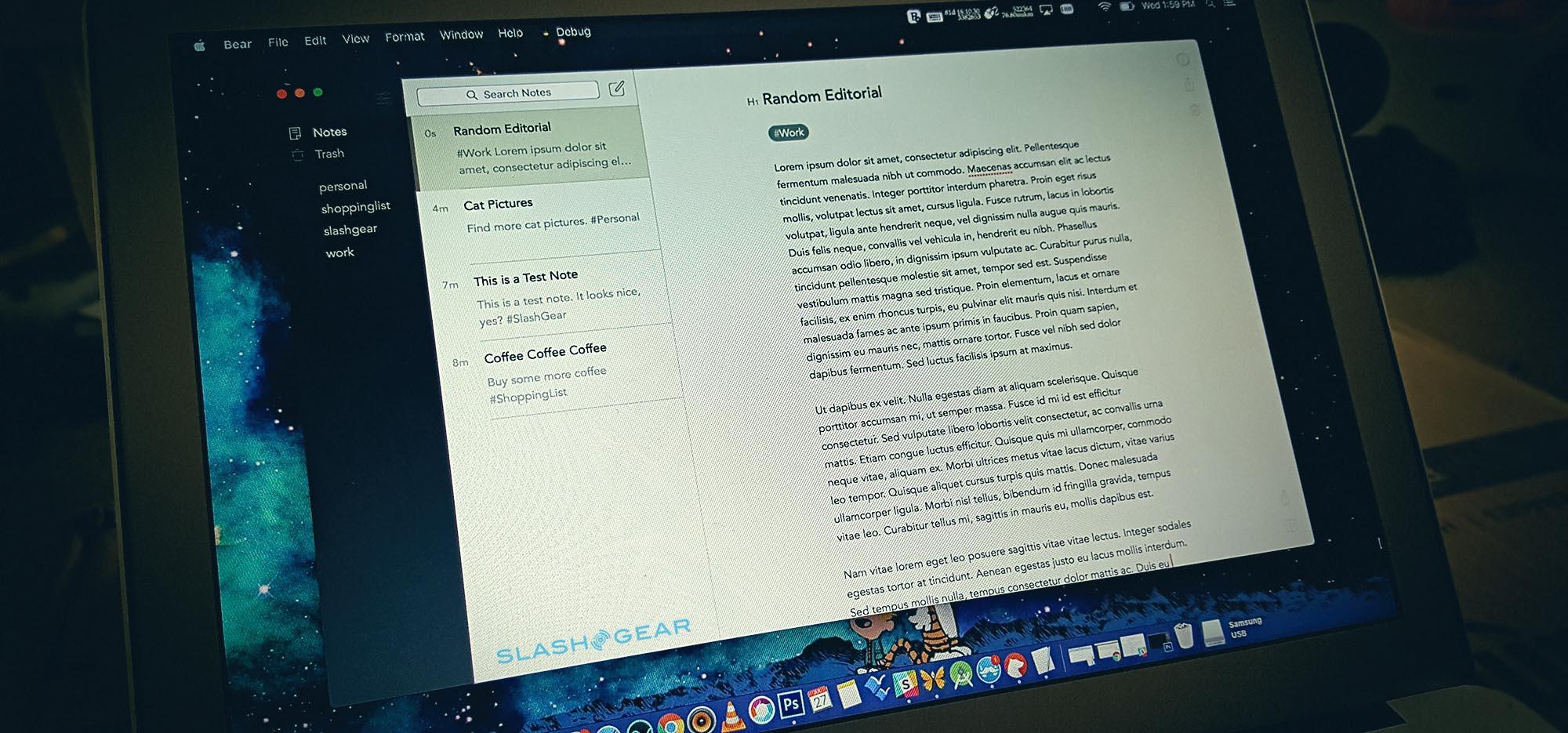 Notes for mac os