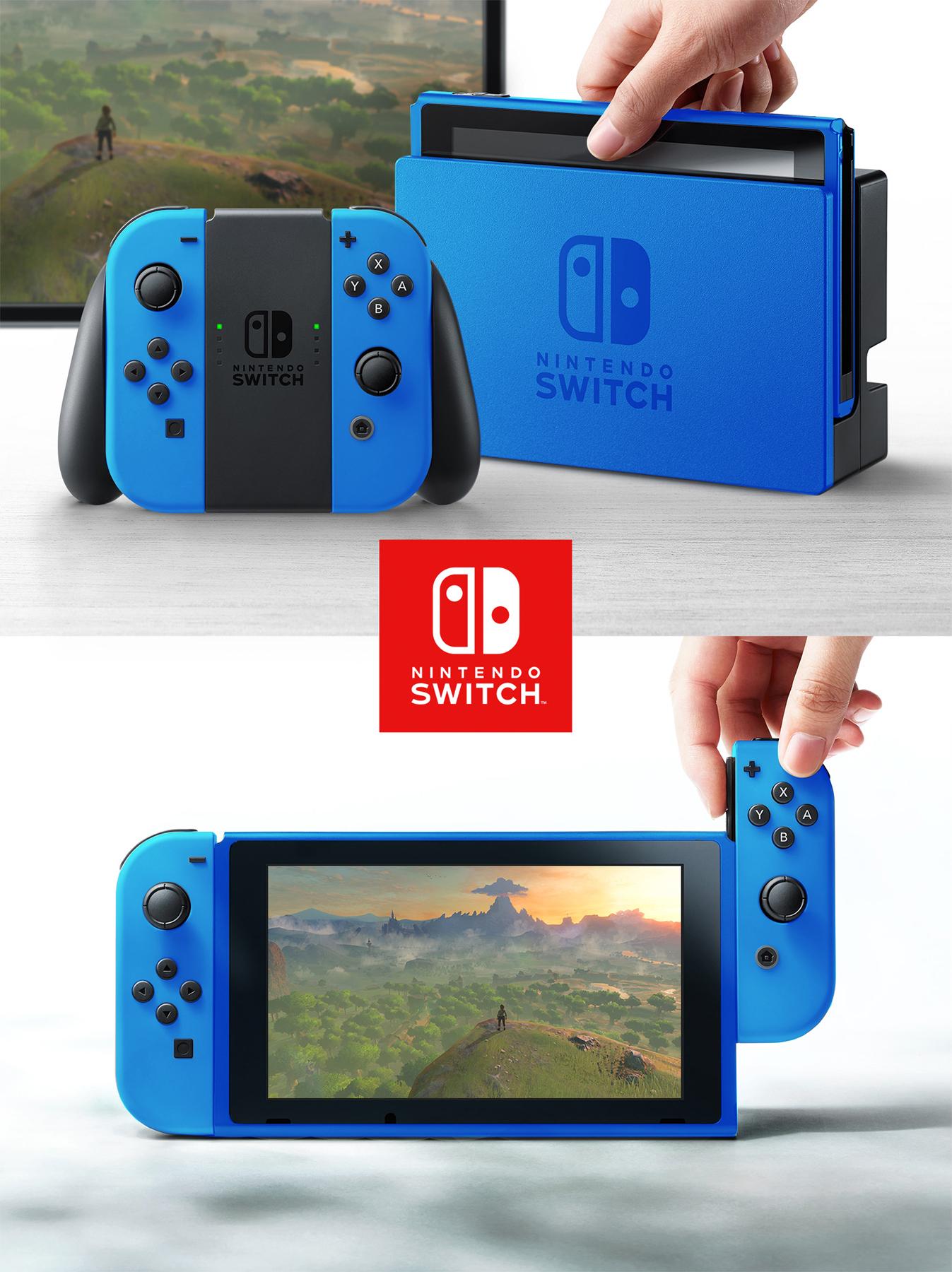 all blue nintendo switch