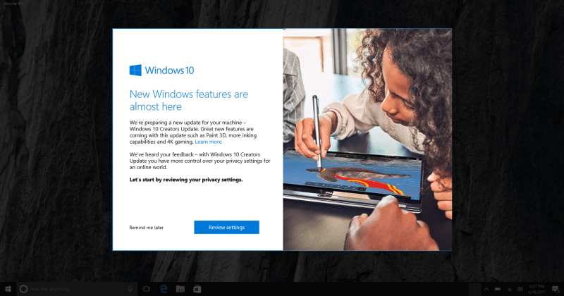 Обновление windows 10 creators update станет доступно 11 апреля