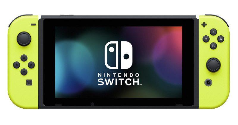 blue and yellow nintendo switch