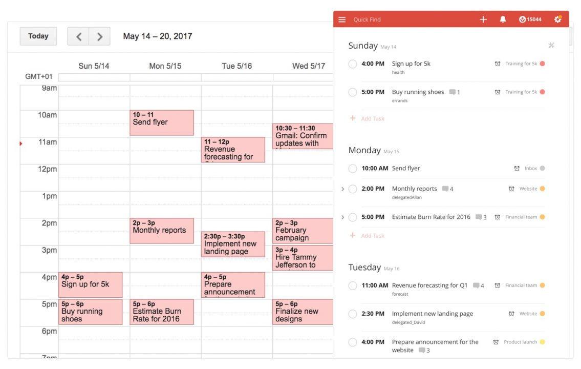 Google Calendar and Todoist get real time task and event syncing