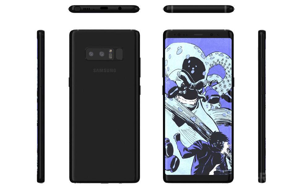 Galaxy Note 8 renders show still rounded corners - SlashGear