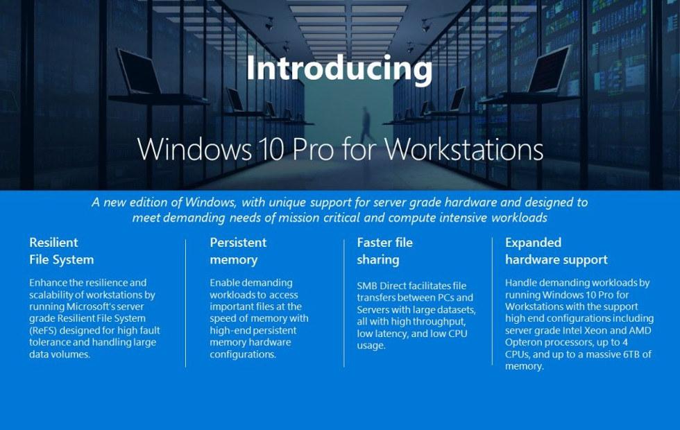 Windows 10 Pro for Workstations launched for power users - SlashGear