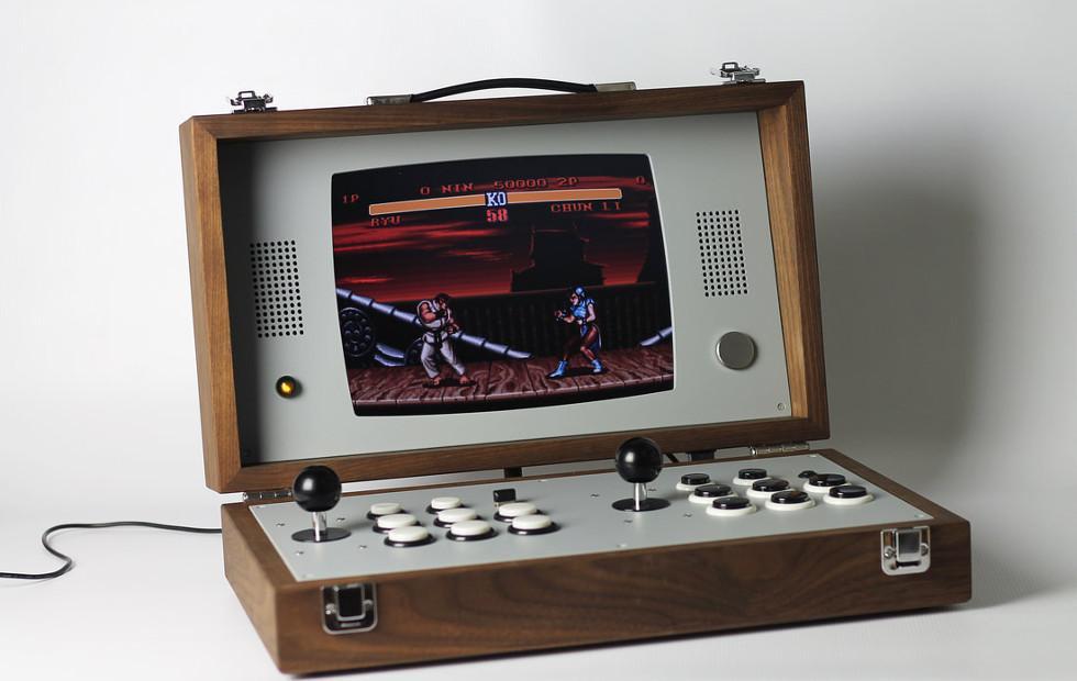 Cary42 Turns An Arcade Cabinet Into A Wooden Briefcase Slashgear