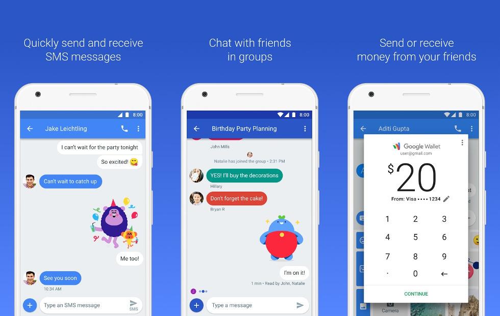 android messages tablets
