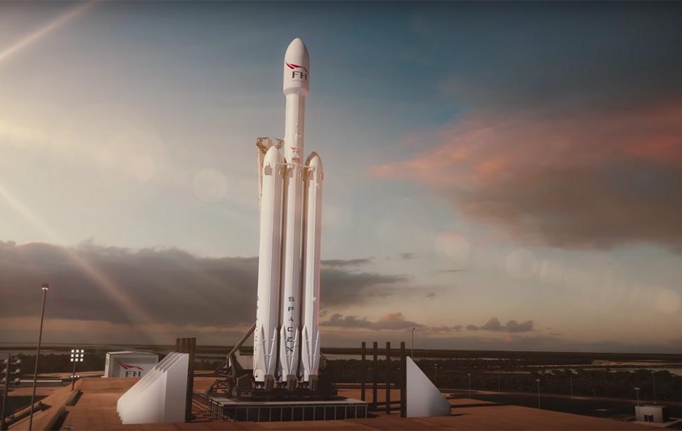 Spacexs Tesla Roadster Launching Falcon Heavy Rocket Video