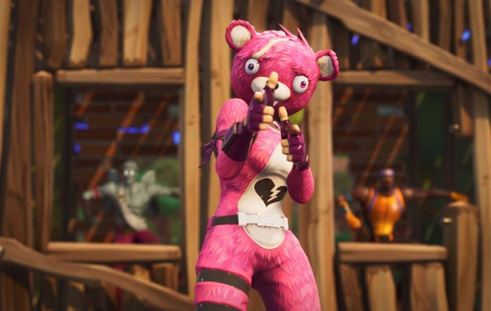 fortnite pink bear toy