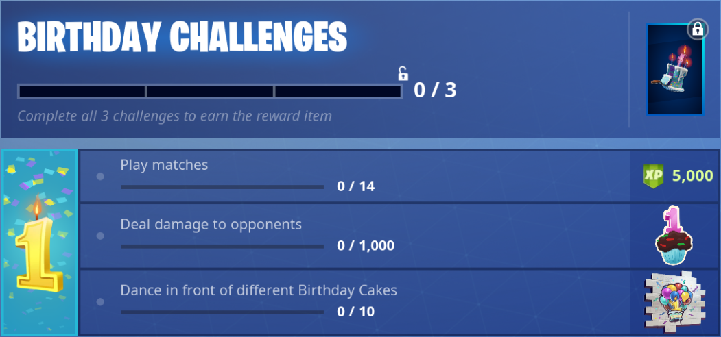 Fortnite S First Birthday Means Free Stuff For Players Slashgear - over in save the world you ll be able unlock birthday brigade ramirez for completing the fortnite birthday quest line you can also earn tickets and use