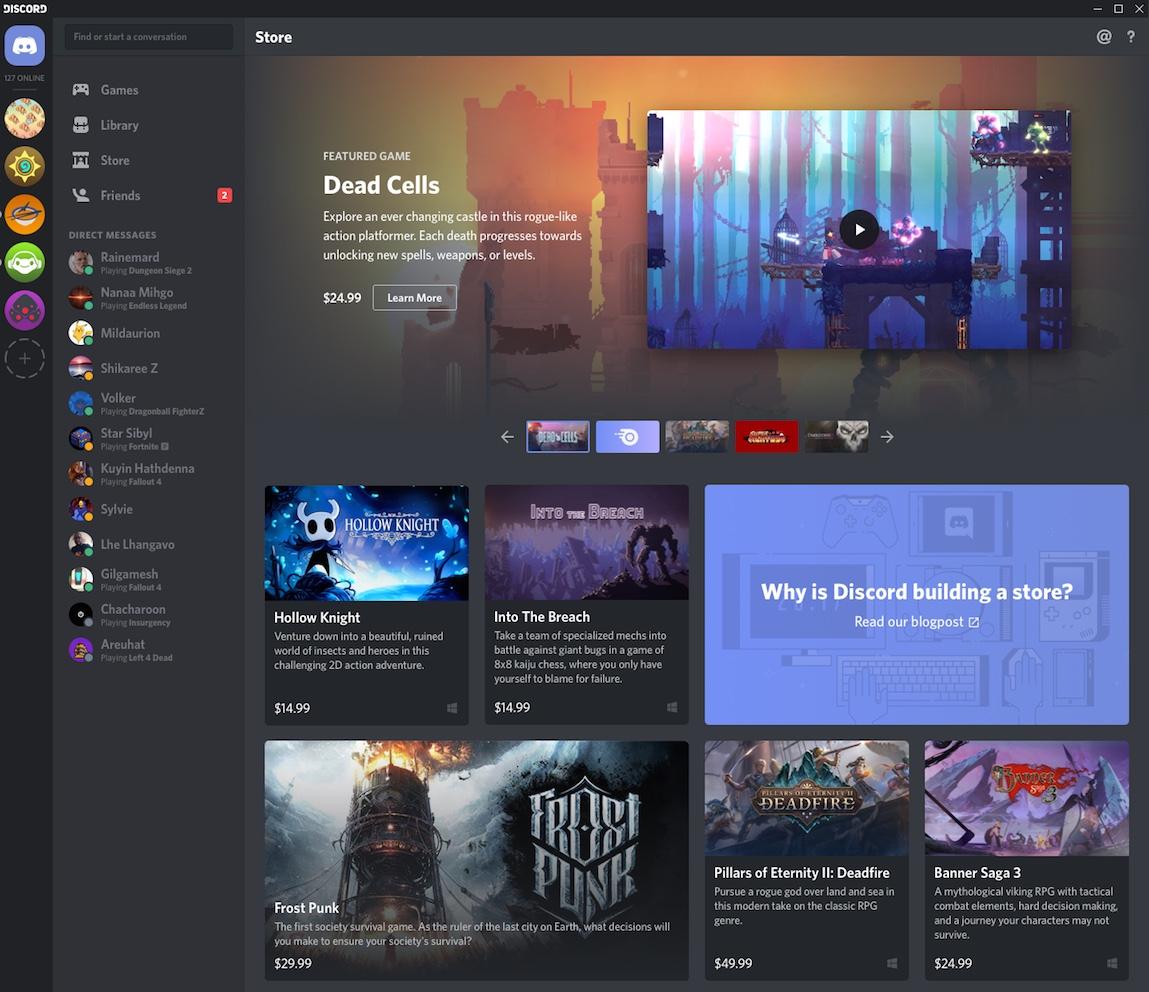Discord Challenges Steam With Its Own Digital Game Store