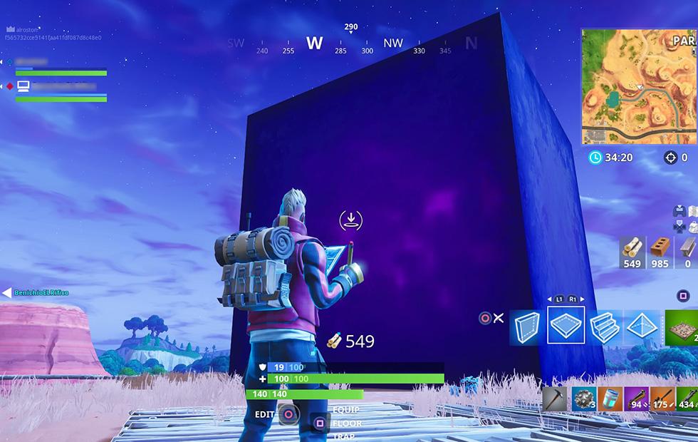 Where Is The Lightning Cube Fortnite Fortnite Players Find Giant Purple Cube That Restores Shields Shoots Lightning Slashgear