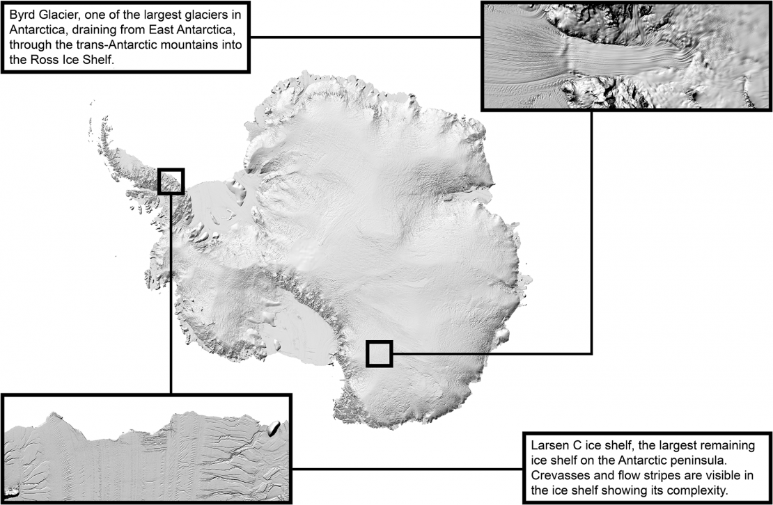 Antarctica Map Highest Resolution Terrain Map Yet Made