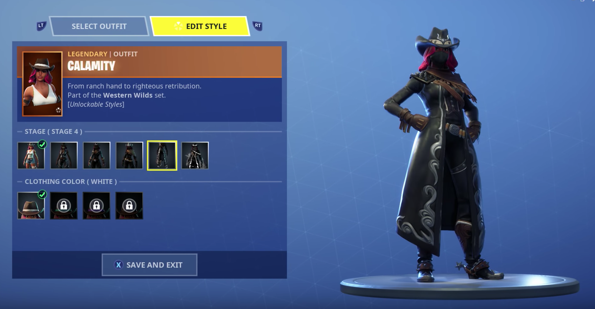 All 10 New Update Features In Fortnite Season 6 Slashgear - calamity starts as a cowgirl and transforms over time into a more hardcore people ending assassin sort of deal she s eventually wearing all black and