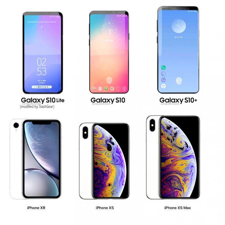 galaxy s10 size inches