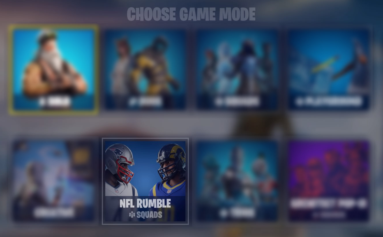 nfl rumble says squads but as with team rumble single players can join the match without any partners respawning is turned on in this limited time mode - fortnite nfl skins price