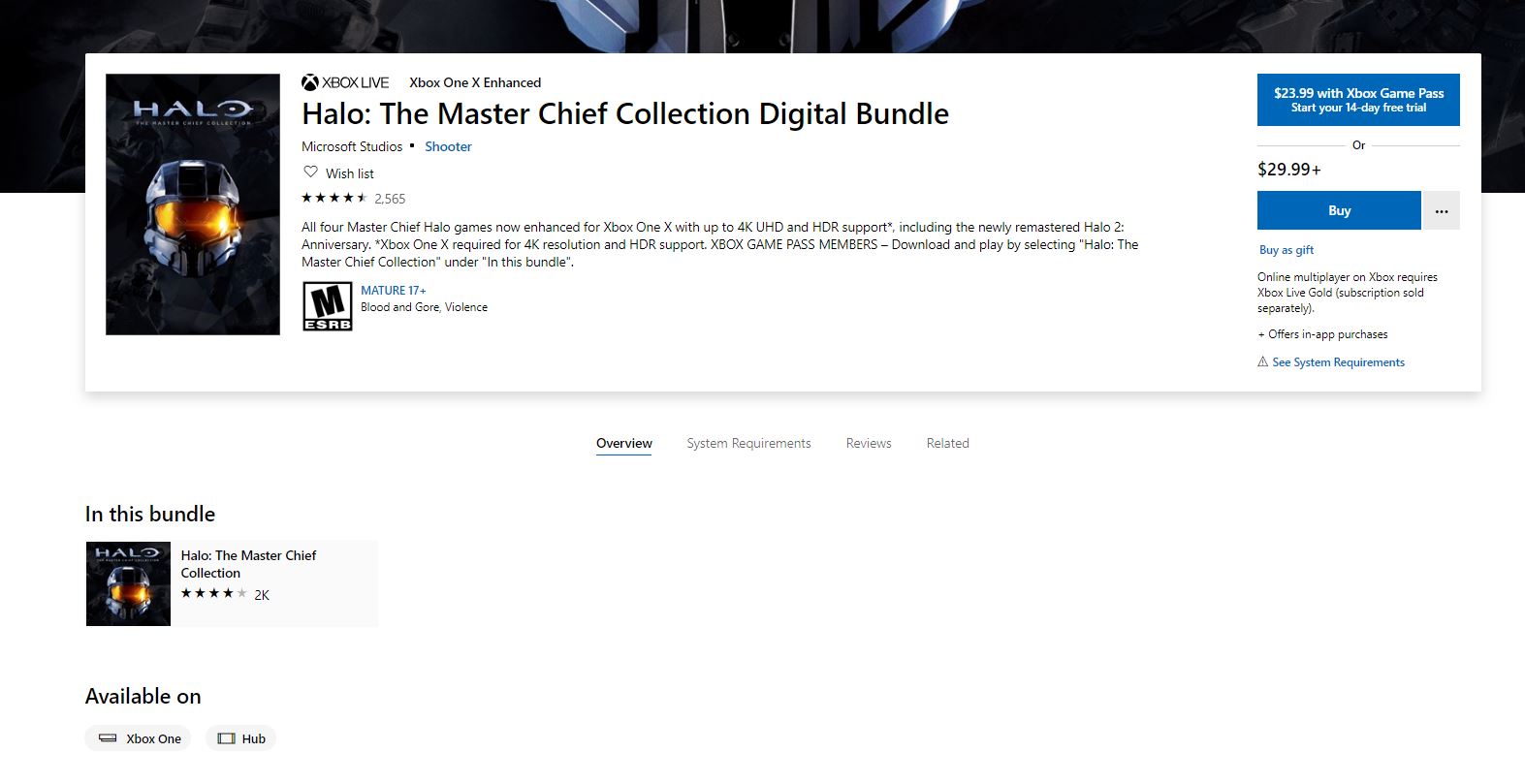 halo master chief collection microsoft store